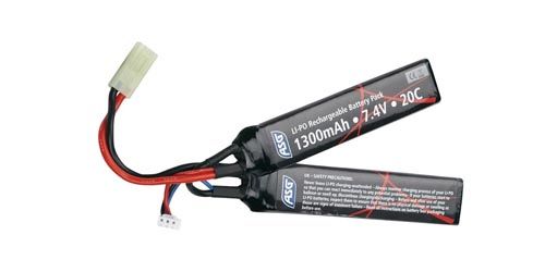 Battery LiPo 2 cells 7,4V 1300mAh ASG - 1