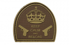 Patch PVC Keep Calm And Reload Tan GFC
