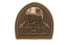 Patch PVC Keep Calm And Tap Forvard Assist Tan GFC