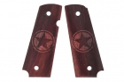Star wood inserts for 1911 Swiss Arms