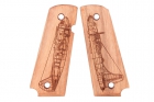 Bomber B17 wood inserts for 1911 Swiss Arms