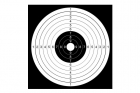 Set of 100 black targets 14cm x14cm Wosport