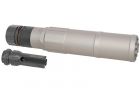 Dummy silencer CGS QD 14mm CCW Grey with flame arrestor Airsoft Artisan