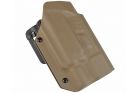 Lightweight Kydex type holster for Glock + X300 tan WOSPORT