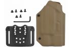 Lightweight Kydex type holster for Glock + X300 tan WOSPORT