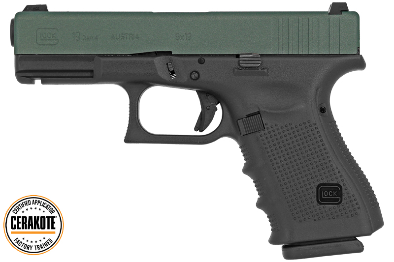 Glock 19 Gen4 VFC / UMAREX Gas Charcoal Green Cerakote