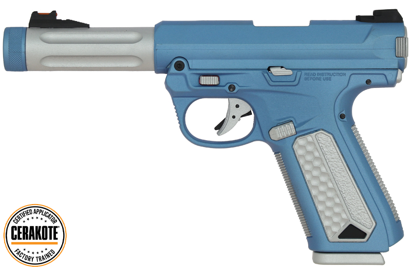 AAP-01 Bleu Cerakote / Aluminium Satin