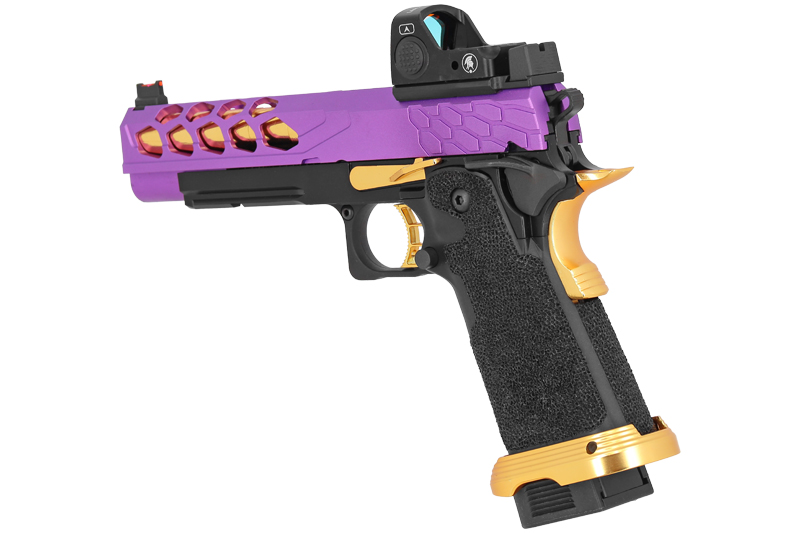 Hi-capa 5.1 Stryk Purple / Gold RMR Lancer Tactical Gas