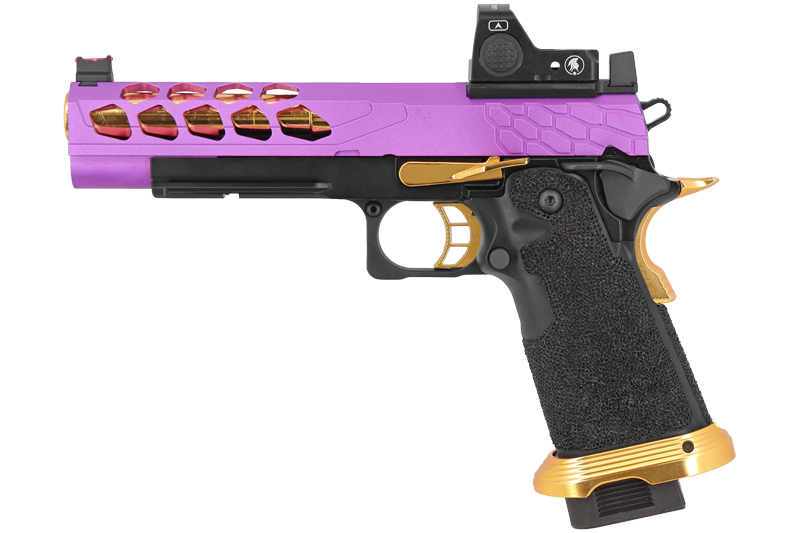 Hi-capa 5.1 Stryk Purple / Gold RMR Lancer Tactical Gas