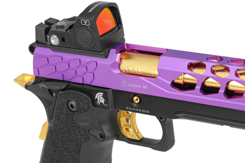 Hi-capa 5.1 Stryk Purple / Gold RMR Lancer Tactical Gas