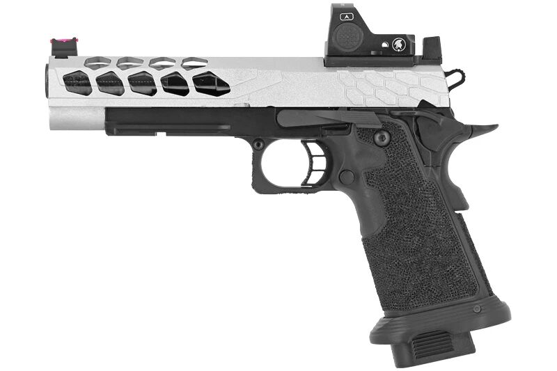 Hi-capa 5.1 Stryk Silver RMR Lancer Tactical Gas