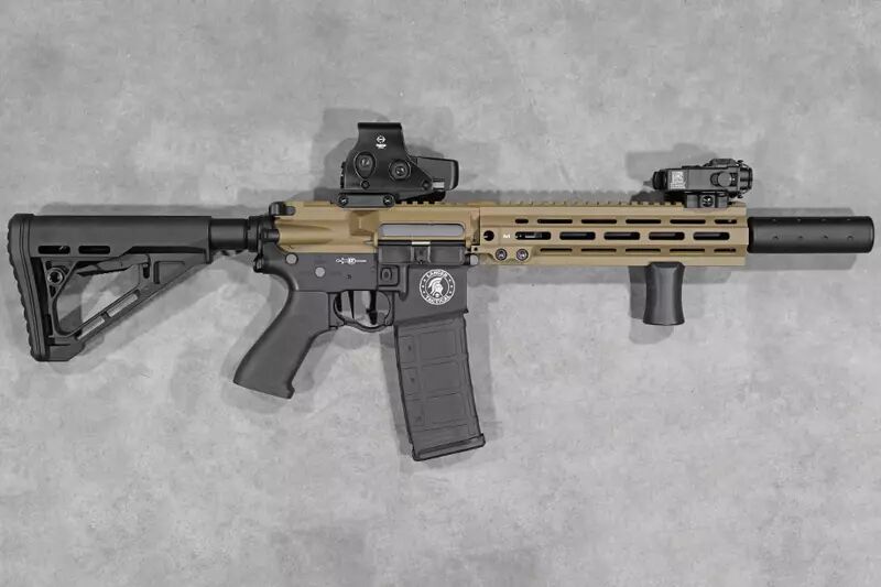 Replica LT Blazer GEN2 10 M-Lok Proline black / tan Lancer Tactical AEG Custom