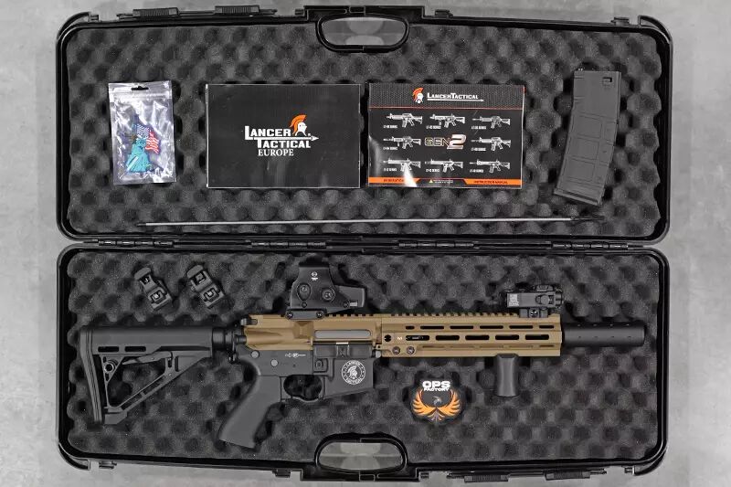 Replica LT Blazer GEN2 10 M-Lok Proline black / tan Lancer Tactical AEG Custom